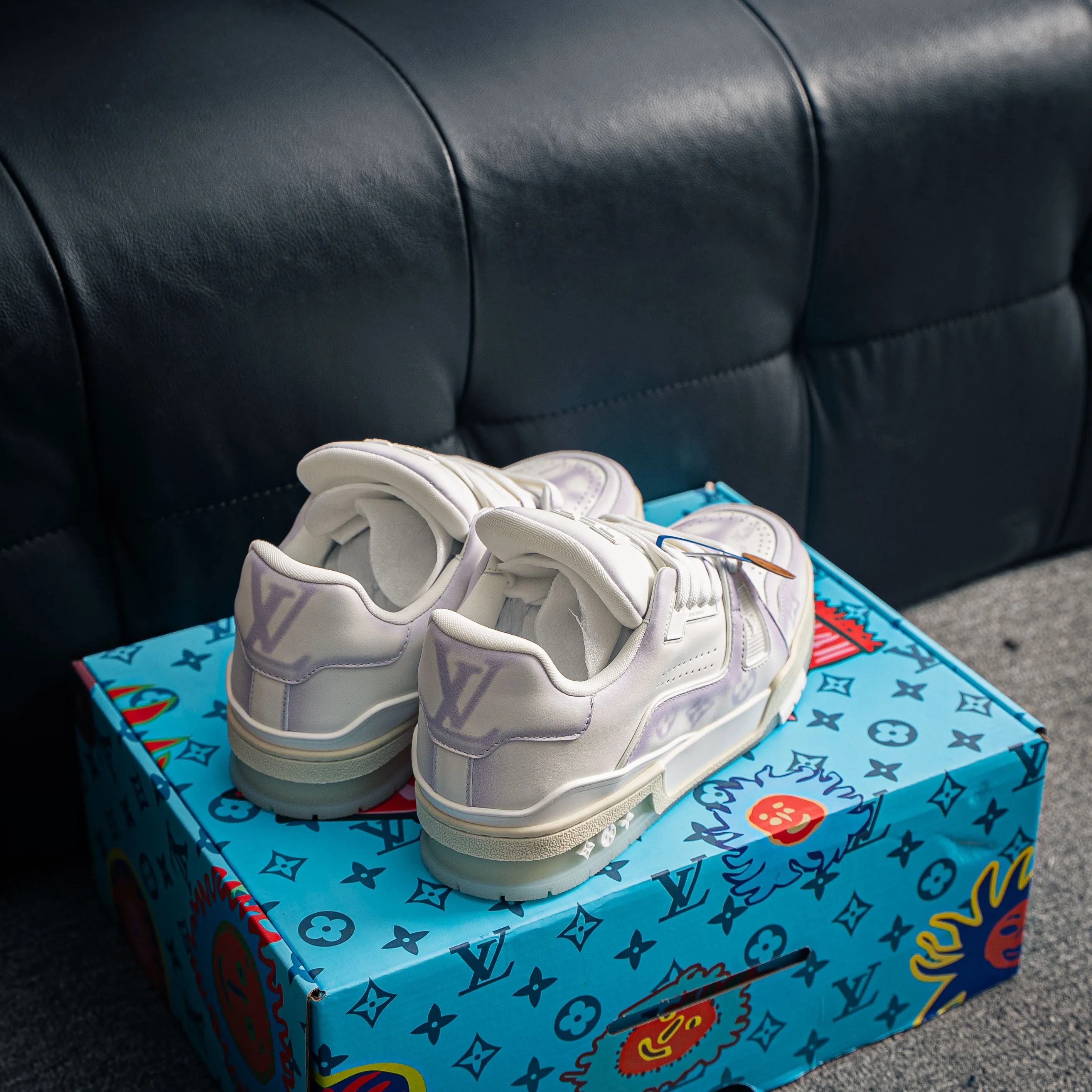 【YS 】 Louis Vuitton LV Trainer Blue ✦ ， ✦ White ， ✦ Lace-Up ，